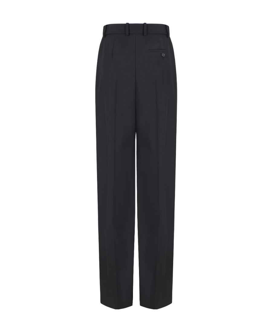 Alexander Mcqueen High-waisted Straight-leg Trousers In Black
