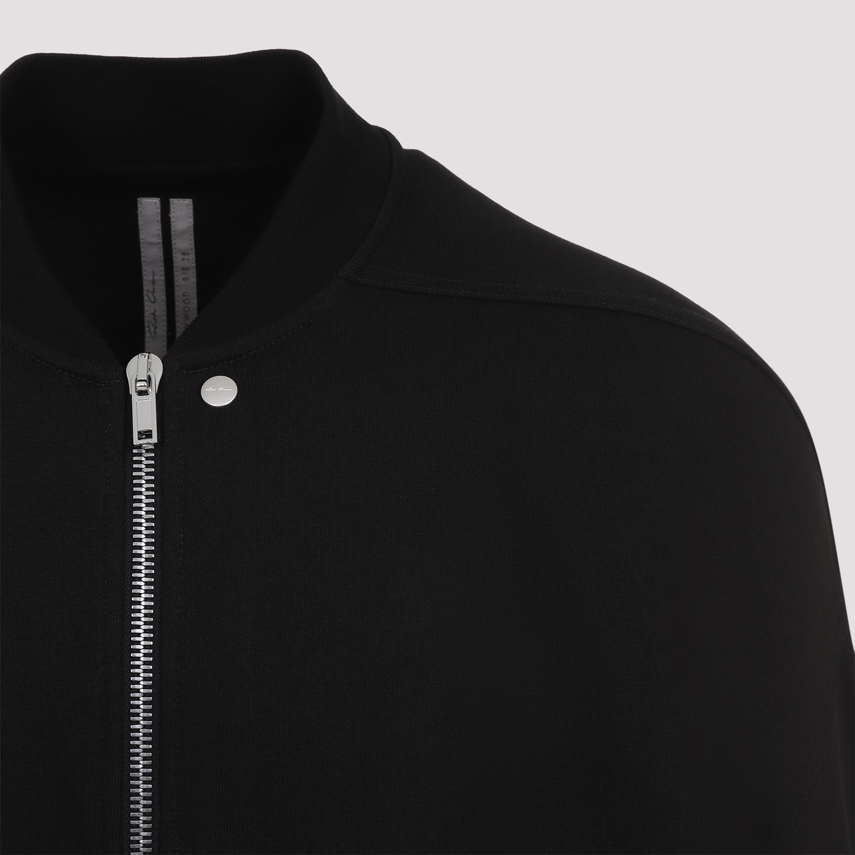 Rick Owens Oversized Flight Sweatshirt Ribbed Finish In Black