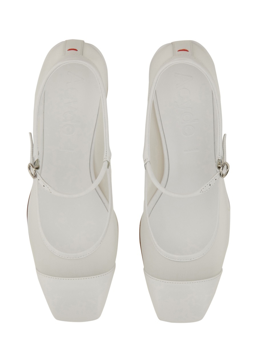 Aeyde Buckle Fastened High Heeled Pumps In White