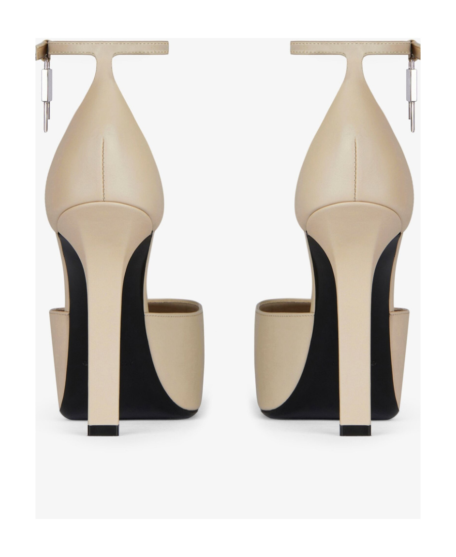 Givenchy G-lock Platform Pumps In Nude