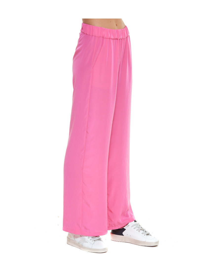 P.a.r.o.s.h High-rise Wide-leg Trousers In Pink