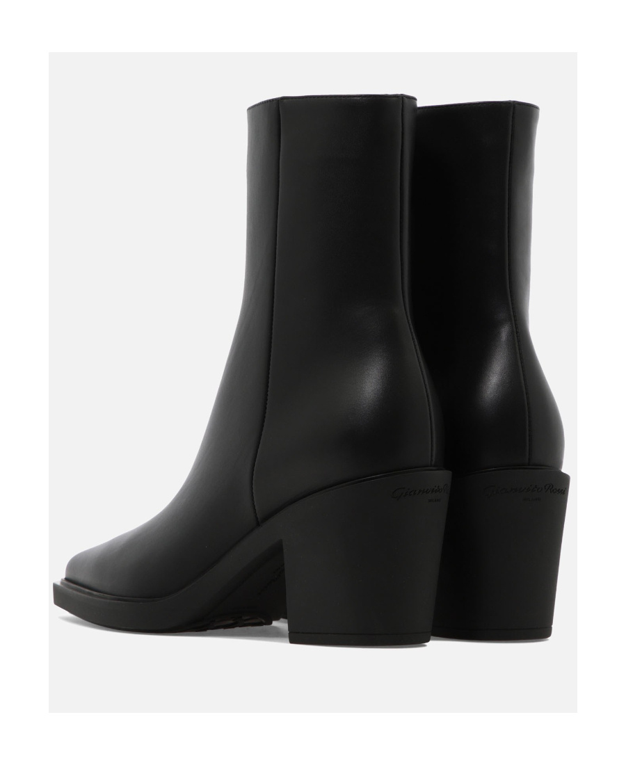 Shop Gianvito Rossi Dylan Pointed-toe Ankle Boots In Black