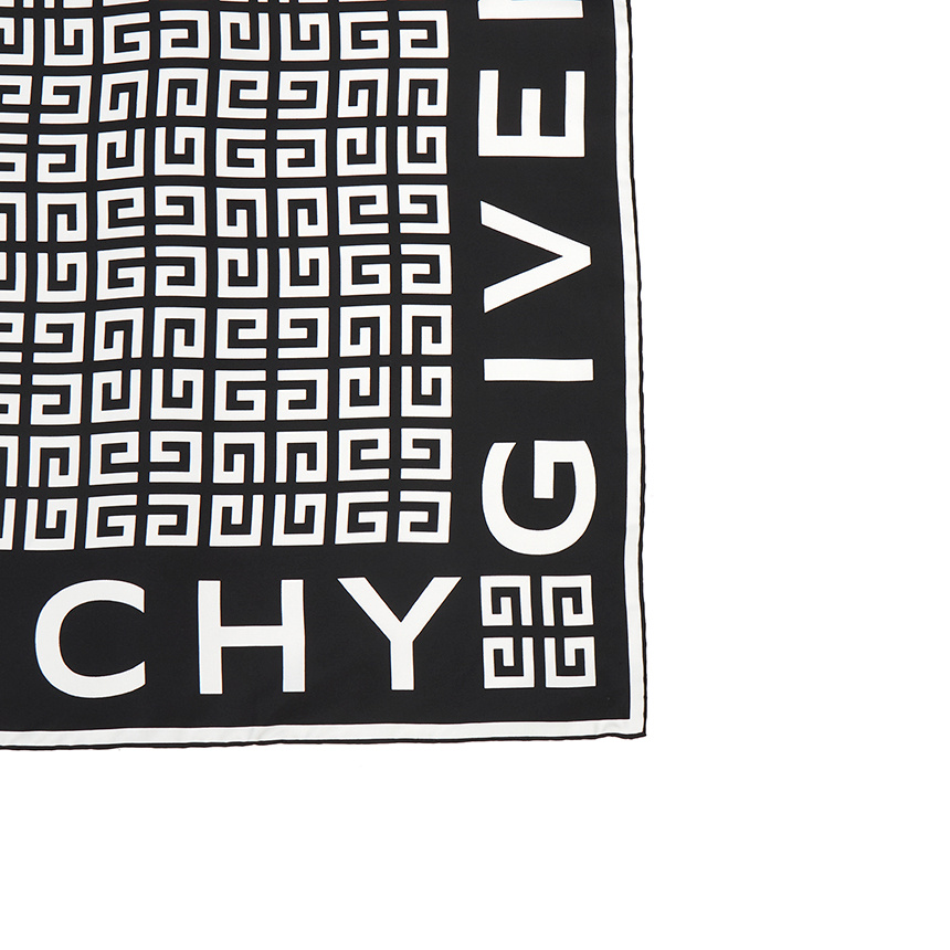 Givenchy 4g Pattern Silk Scarf In Black