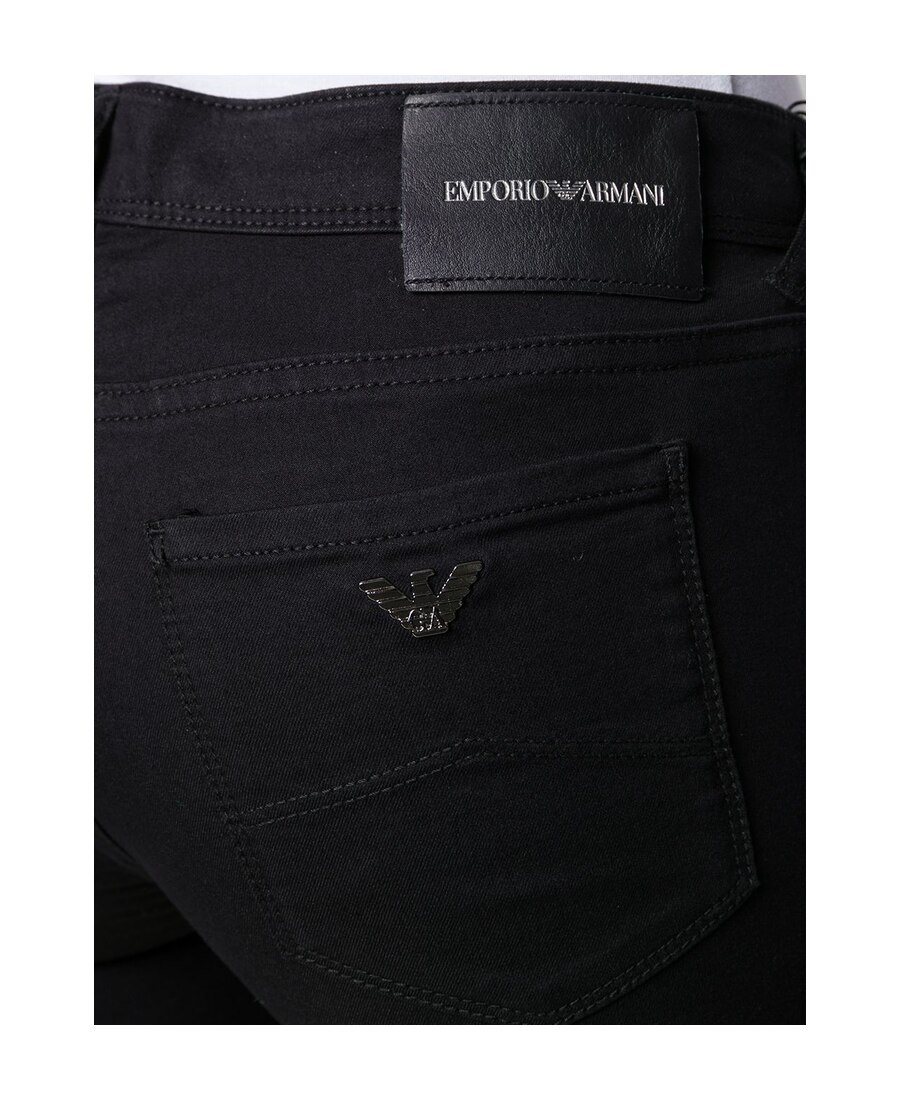 EMPORIO ARMANI LOGO PATCH LOW-RISE SKINNY JEANS
