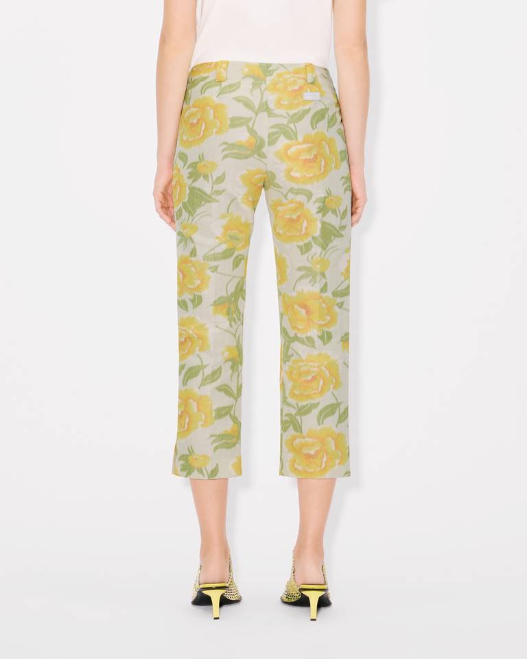 Kenzo Jacquard Cropped Pants Casual Pants In Nude