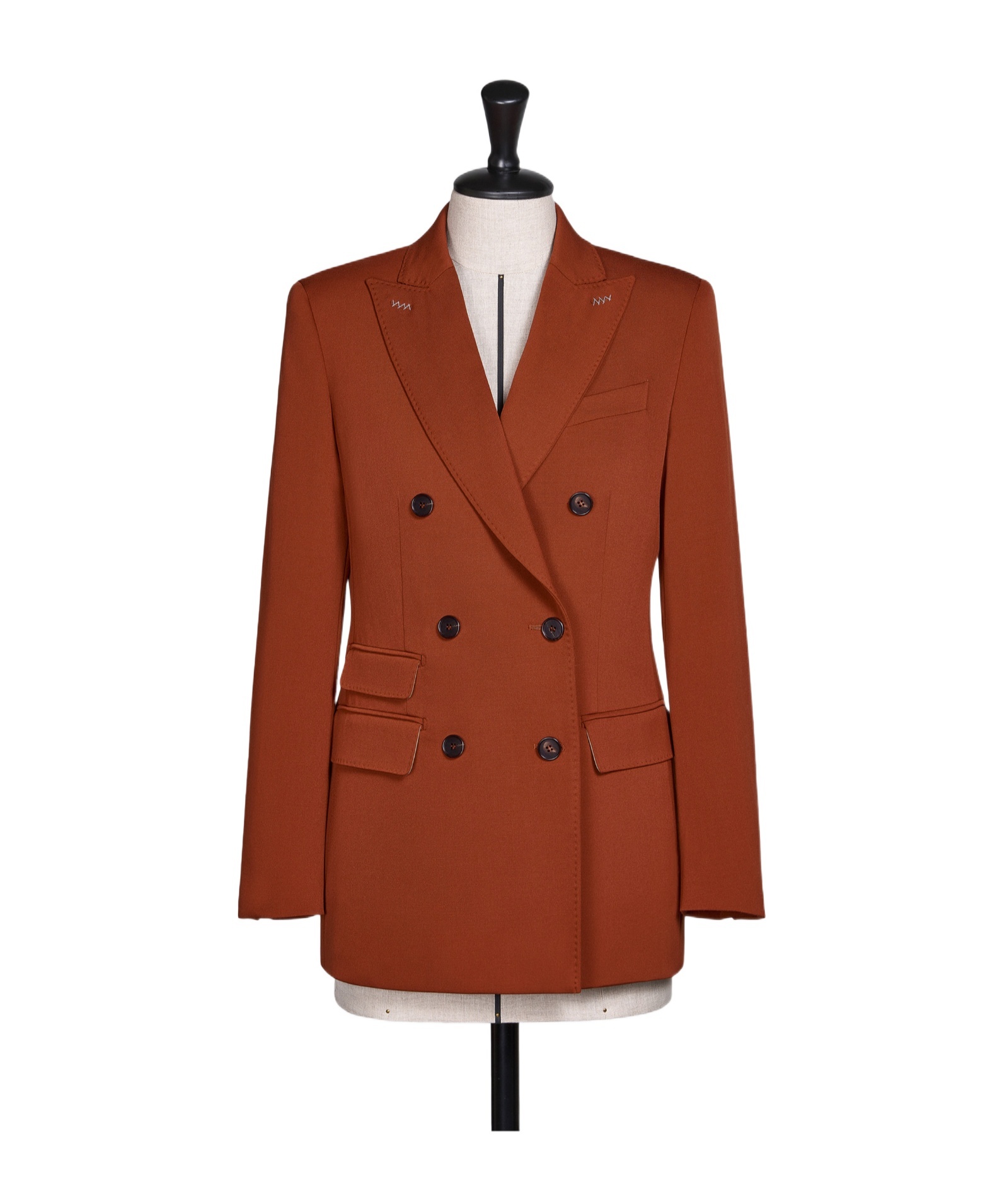 Max Mara Double-breasted Wool Blazer In Brown