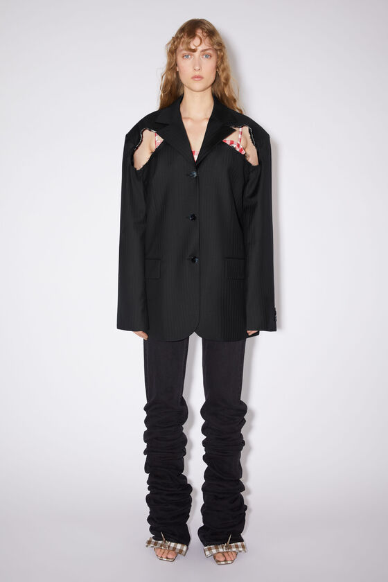 Acne Studios Single-breasted Button-fastening Jacket In Black