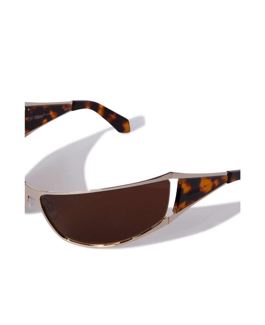 Off-white Luna Tortoiseshell Biker-style Sunglasses In Black