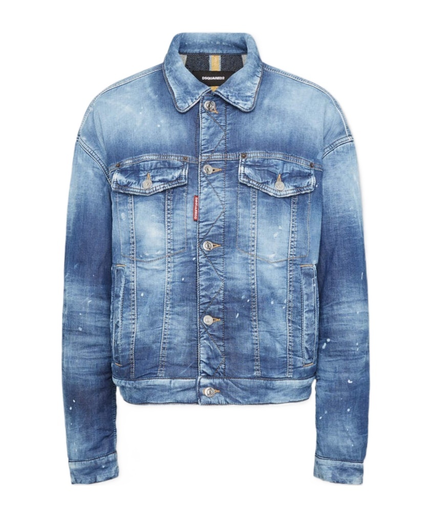 Dsquared2 Long Sleeve Denim Jacket In Blue