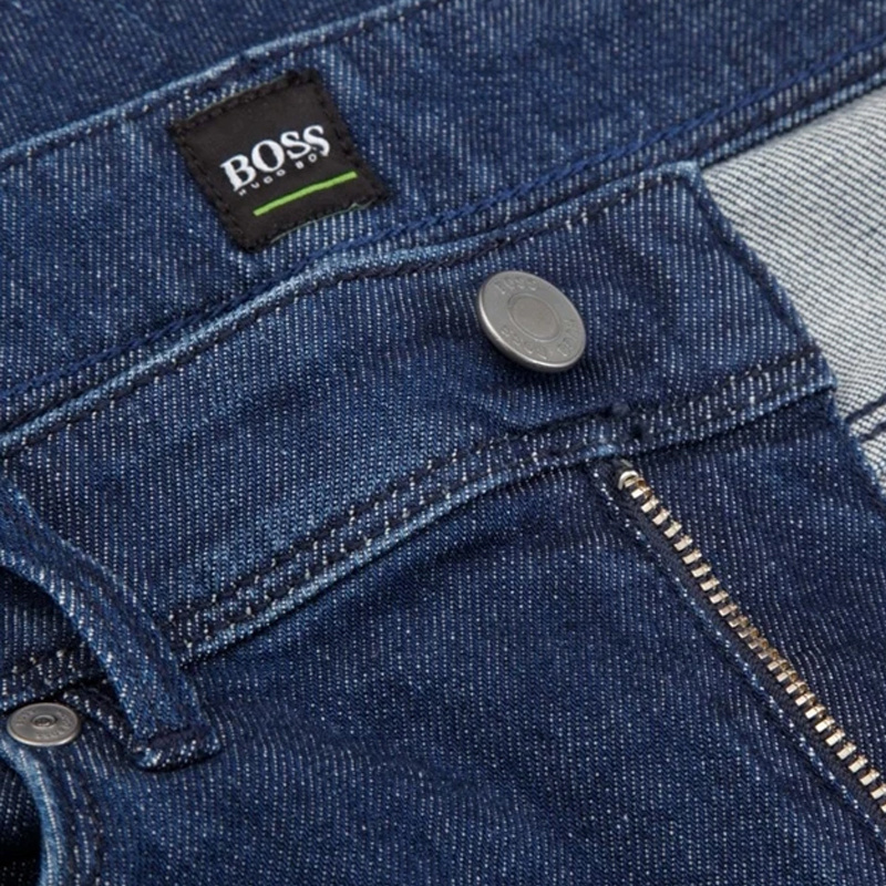 Hugo Boss Button Jeans In Blue