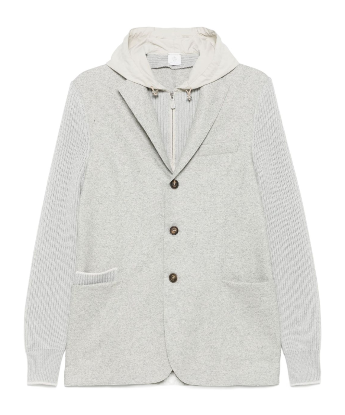 Eleventy Long-sleeved Casual Jacket In White