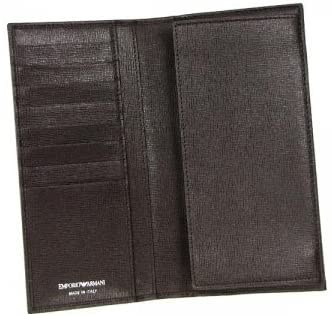 Emporio Armani Logo Details Wallet In Gray