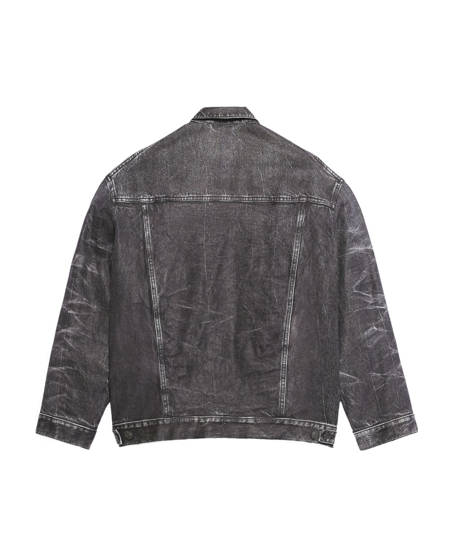 Balenciaga Trompe-l _ Il Denim Jacket In Gray
