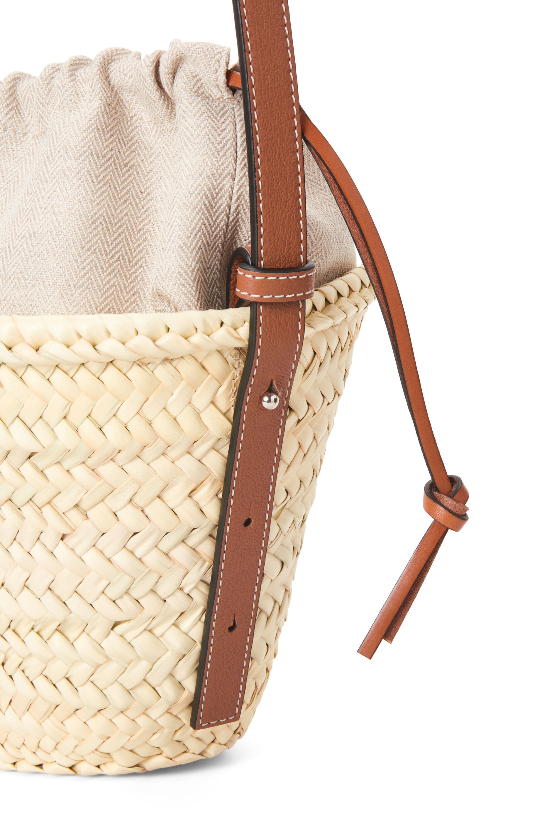Loewe Lanyard Bucket Shoulder Bag In Nude