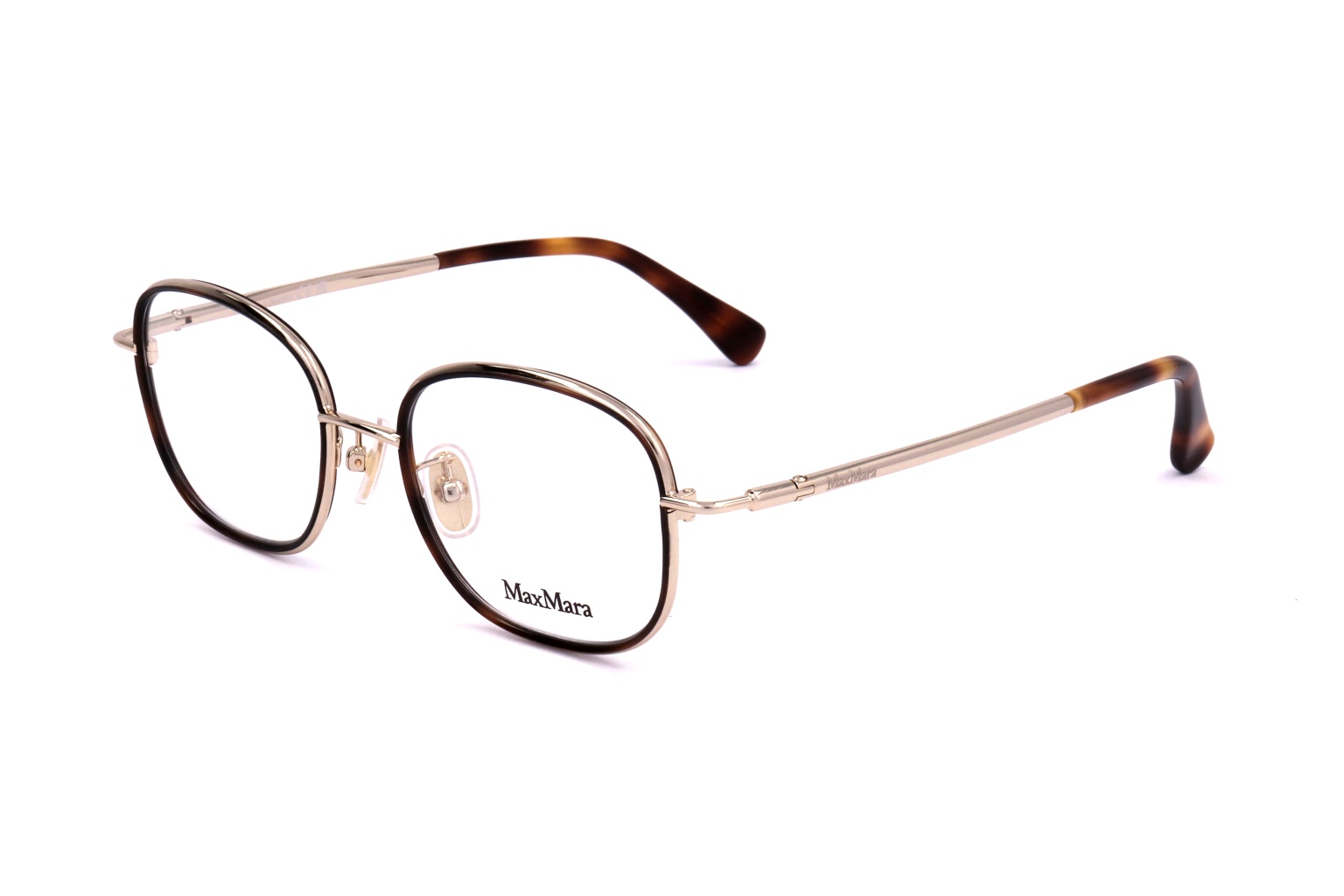 Shop Max Mara Rectangle Frame Glasses In White