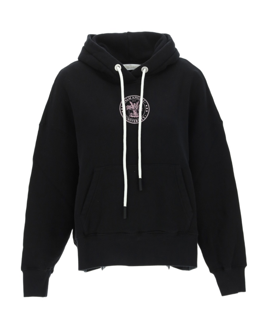 Palm Angels Black College Classic Hoodie In Black