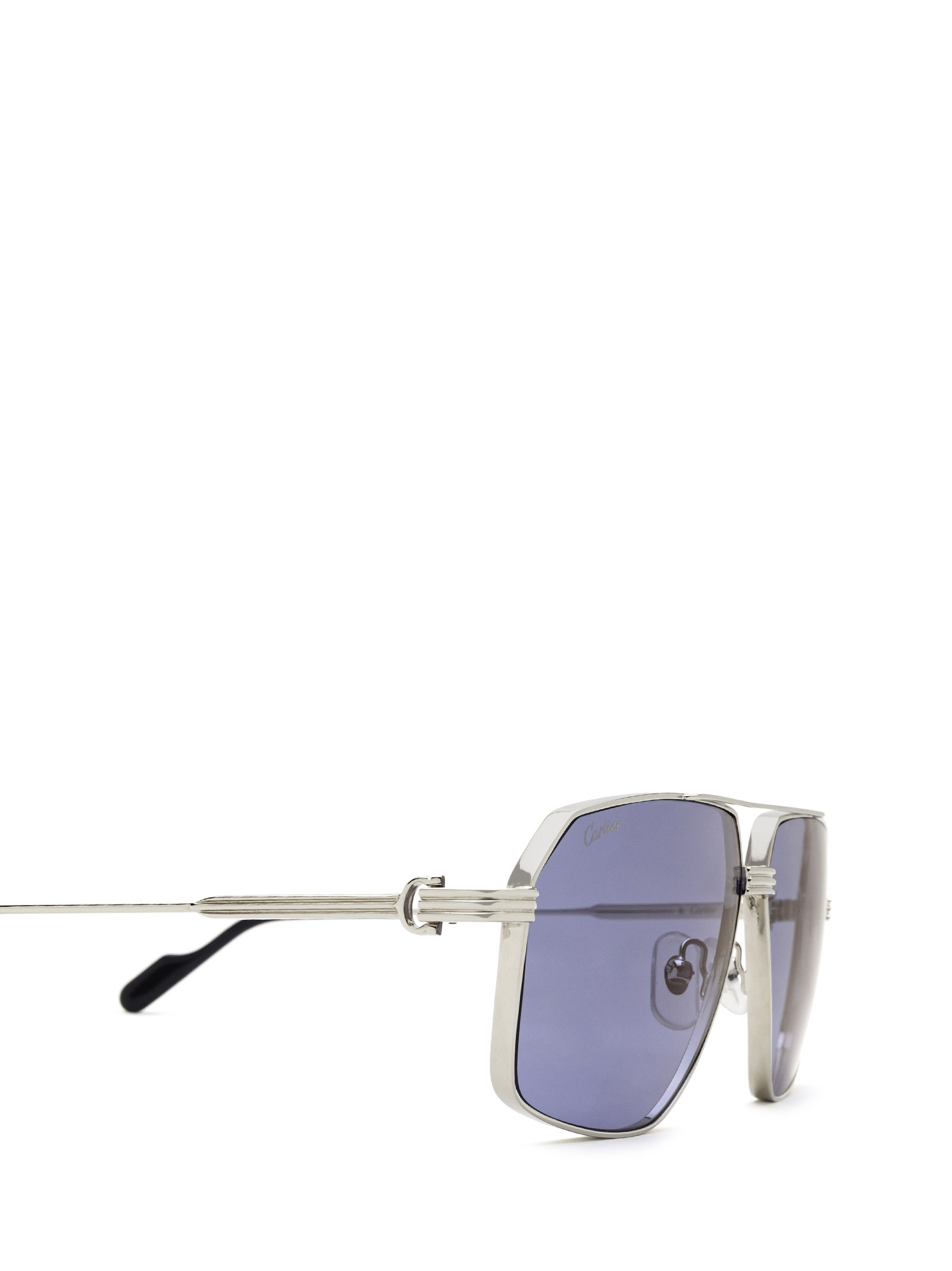 Cartier Hexagonal Frame Sunglasses In Blue