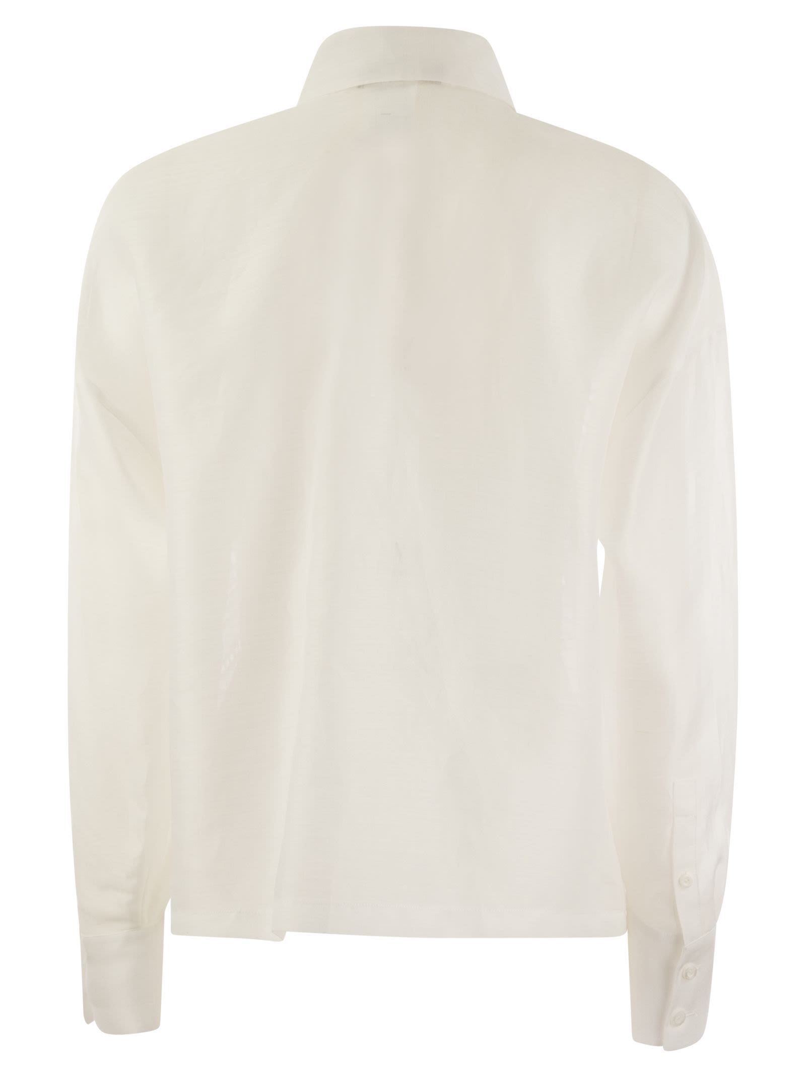 Max Mara Buttoned Long-sleeved Shirt In White