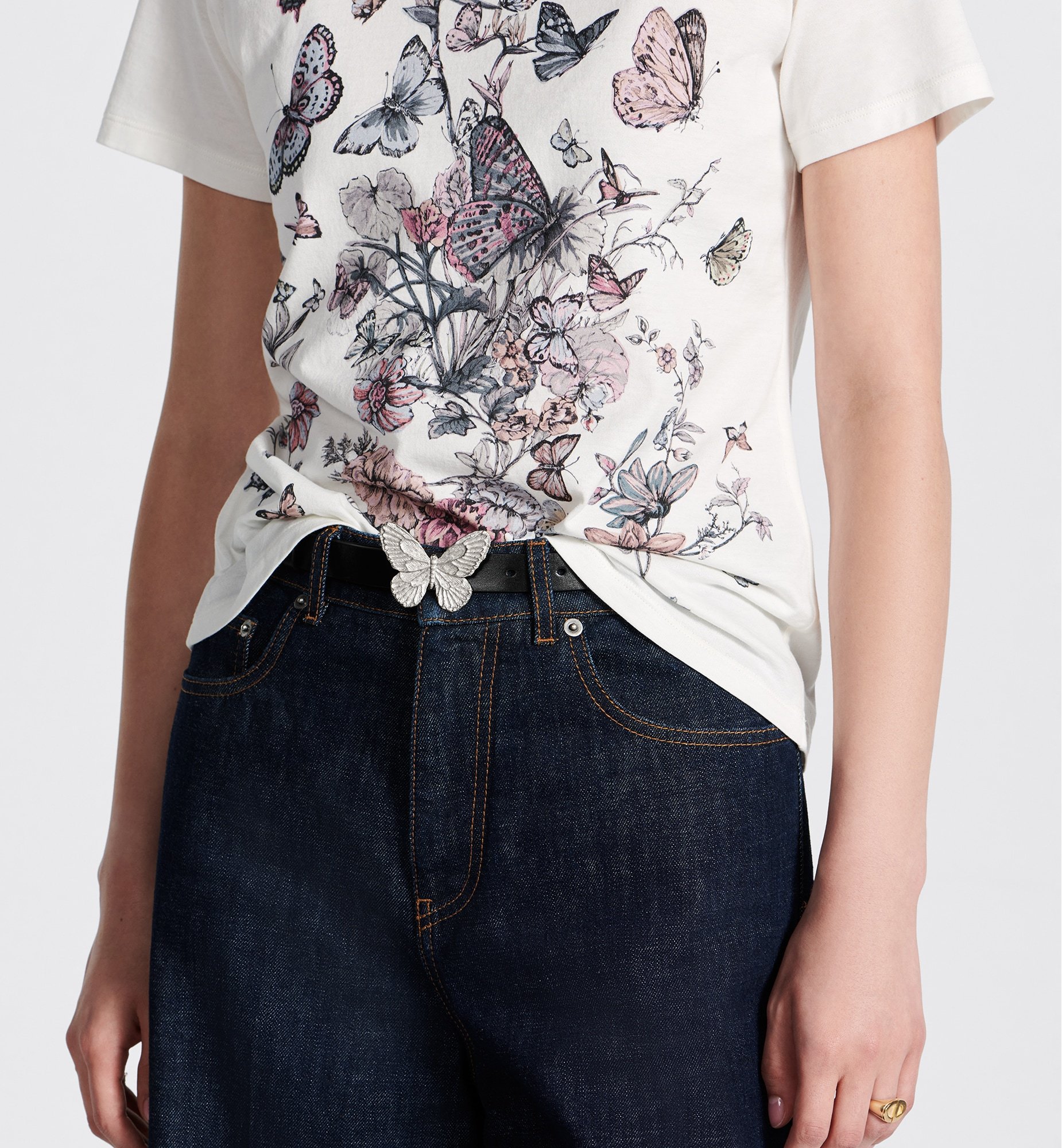 Dior Metamorphose Logo Belt In Black