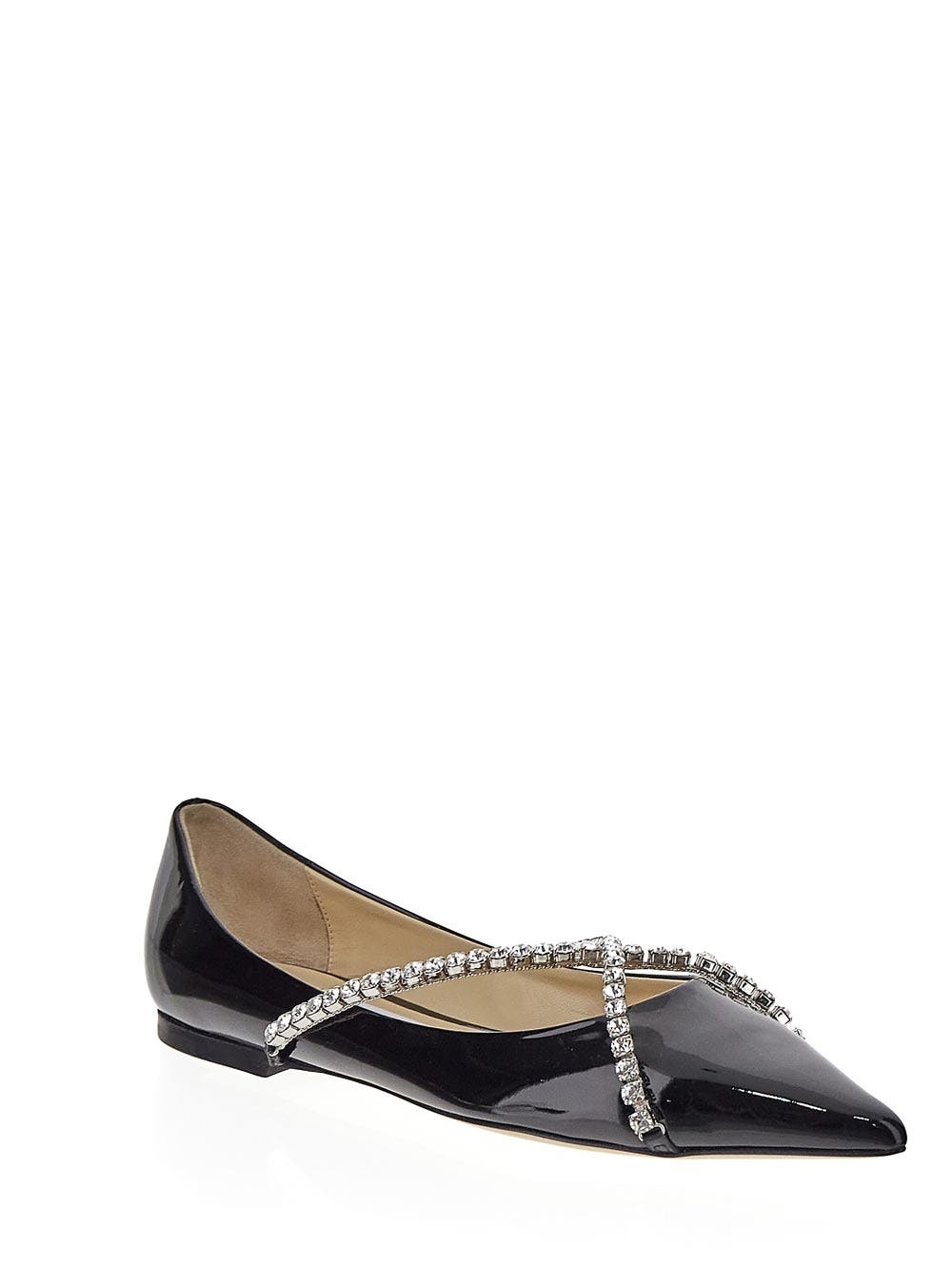 Jimmy Choo Black Flat Shoes In Black