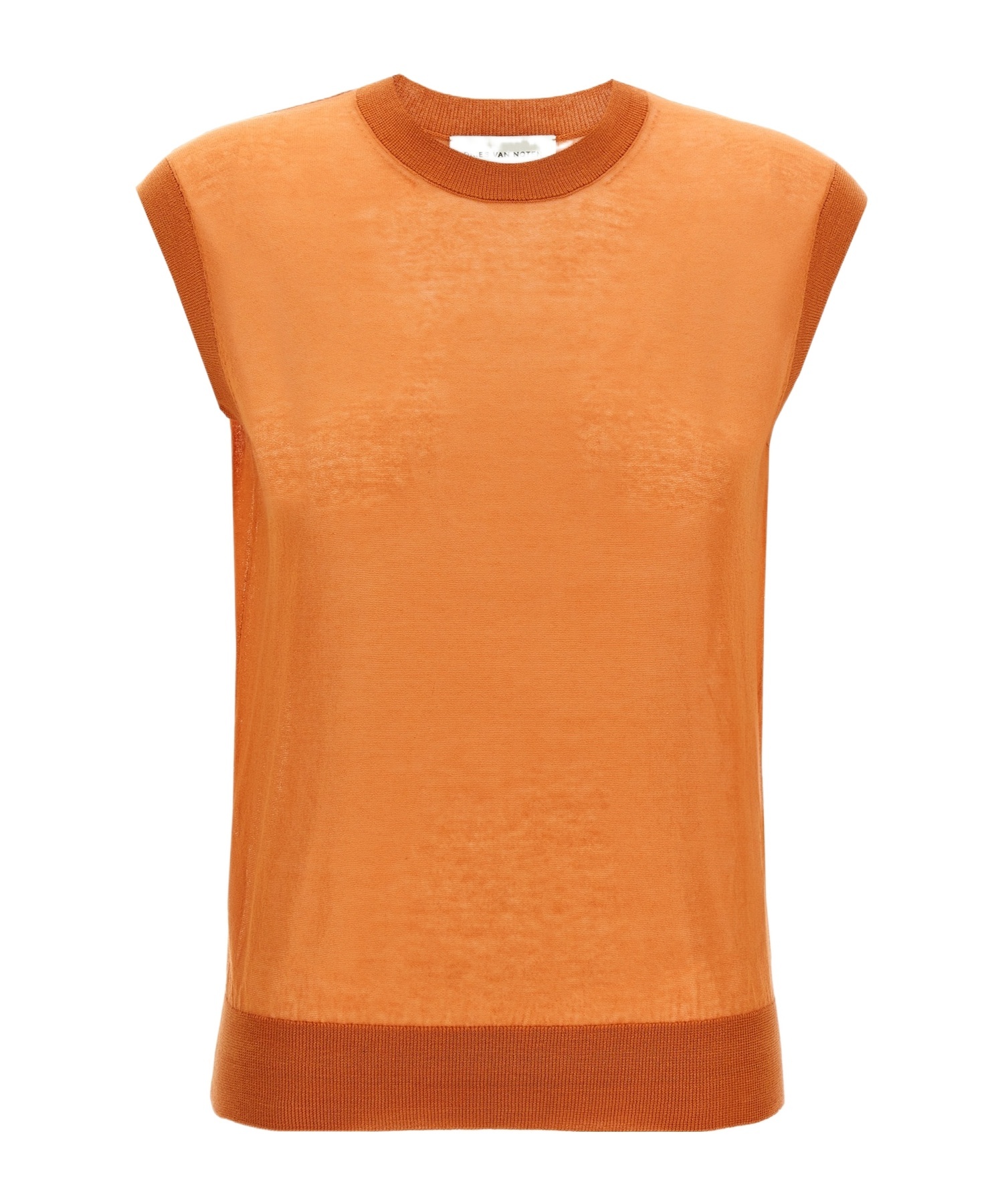 Dries Van Noten 'tamara' Crew Neck Vest In Orange