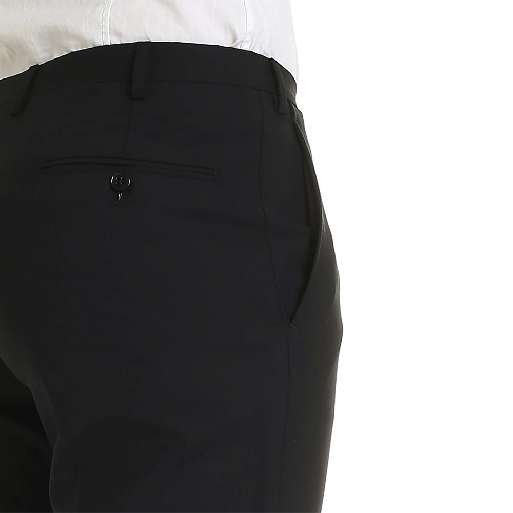 Emporio Armani Straight Casual Pants In Black