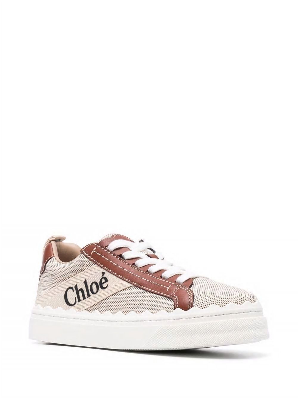 Chloé Chloe' Chloè Lauren Low Top Sneakers In White