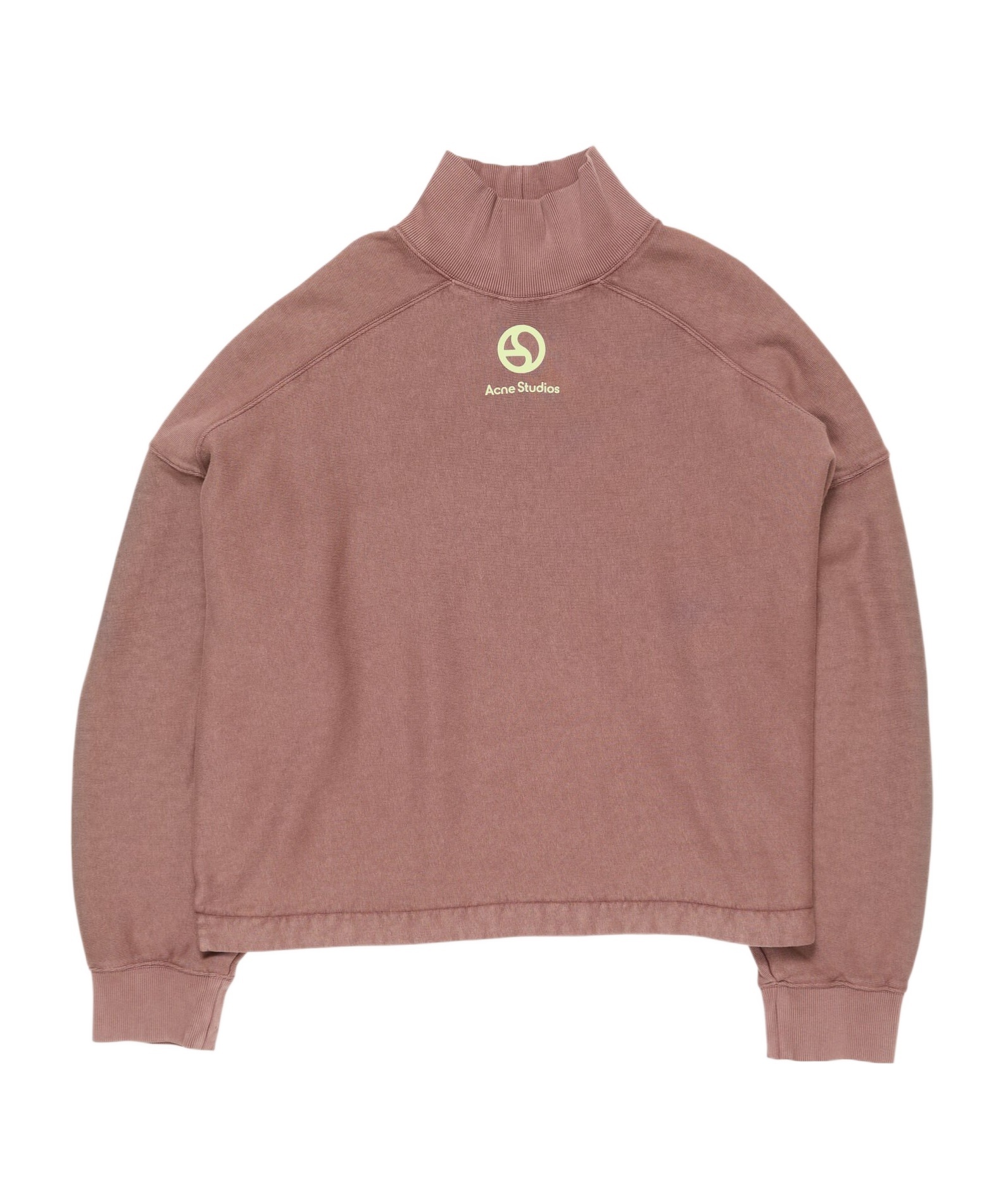 Acne Studios Logo Turtleneck Sweater In Brown