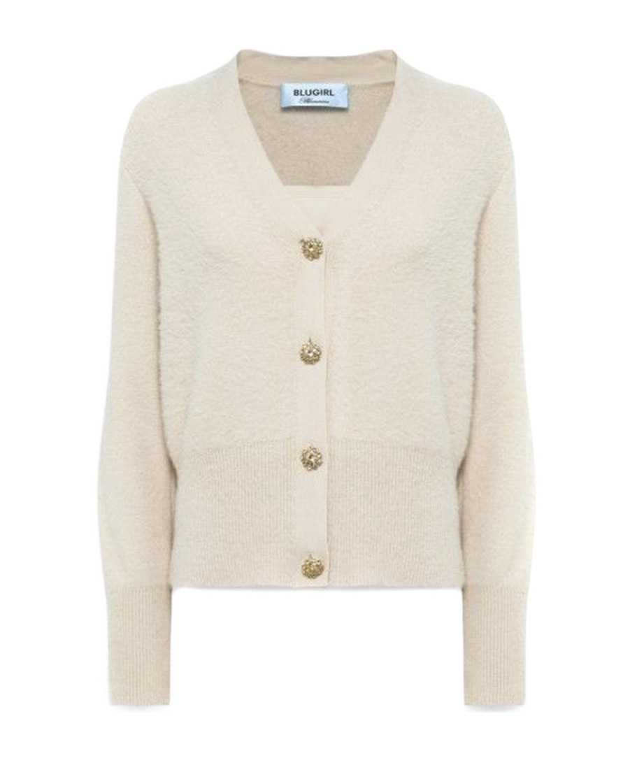 Blugirl Two-piece Ribbed Knit Sweater In White