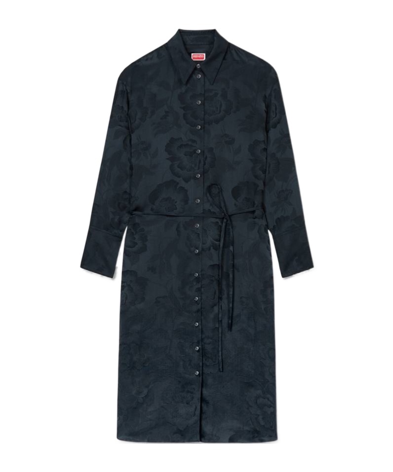 Kenzo Lapel Long-sleeved Windbreaker In Black