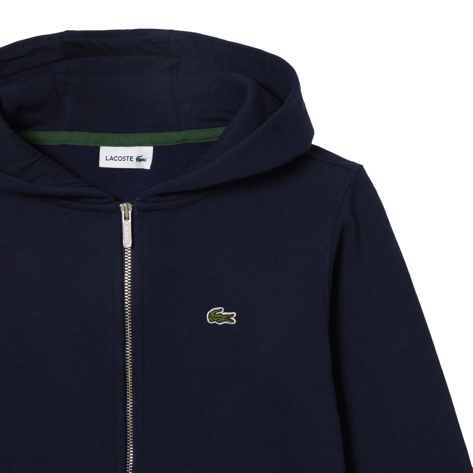 Lacoste Boys' Full Zip Hooded Sweatshirt - Little Kid, Big Kid In Black