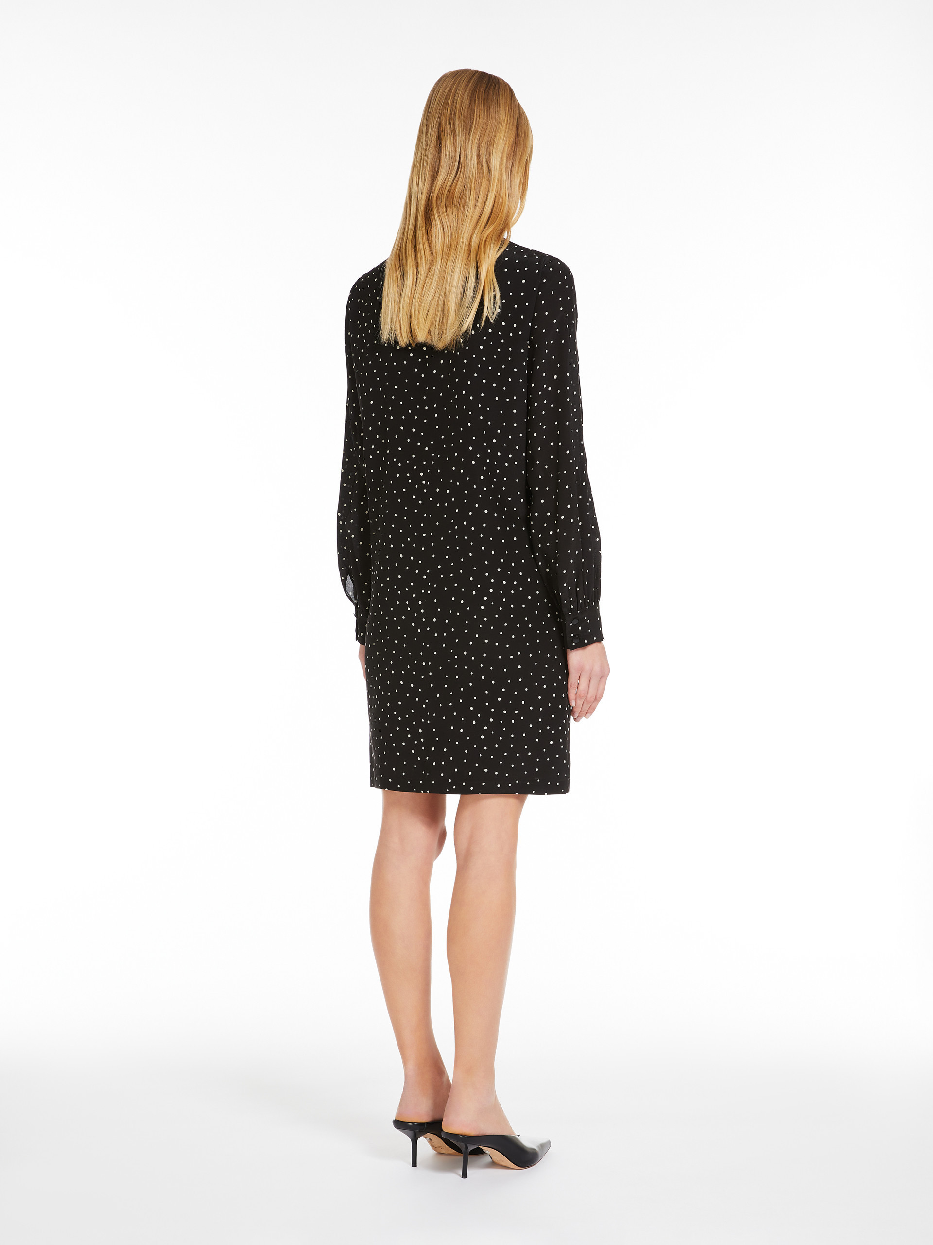 Max Mara High-necked Dress In Black