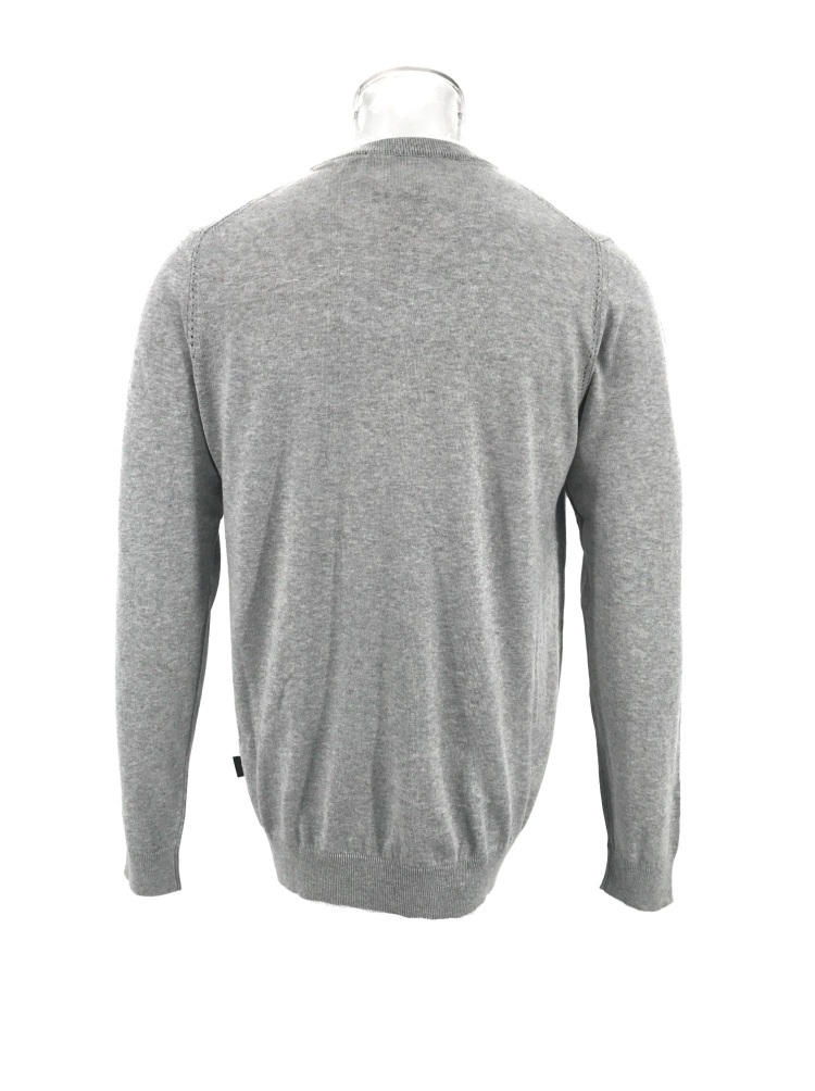 Moschino Logo Long-sleeved Sweater In Gray