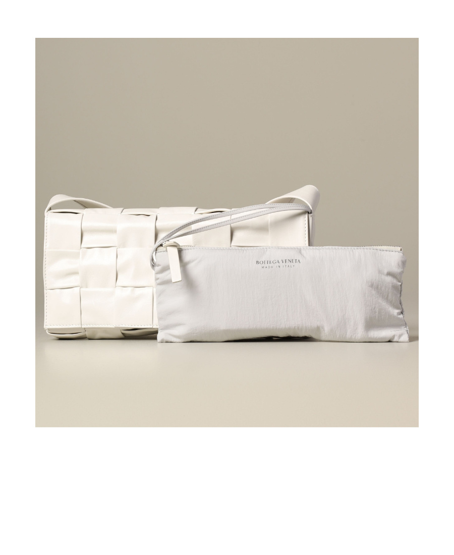 Bottega Veneta Intrecciato Crossbody Bag In White