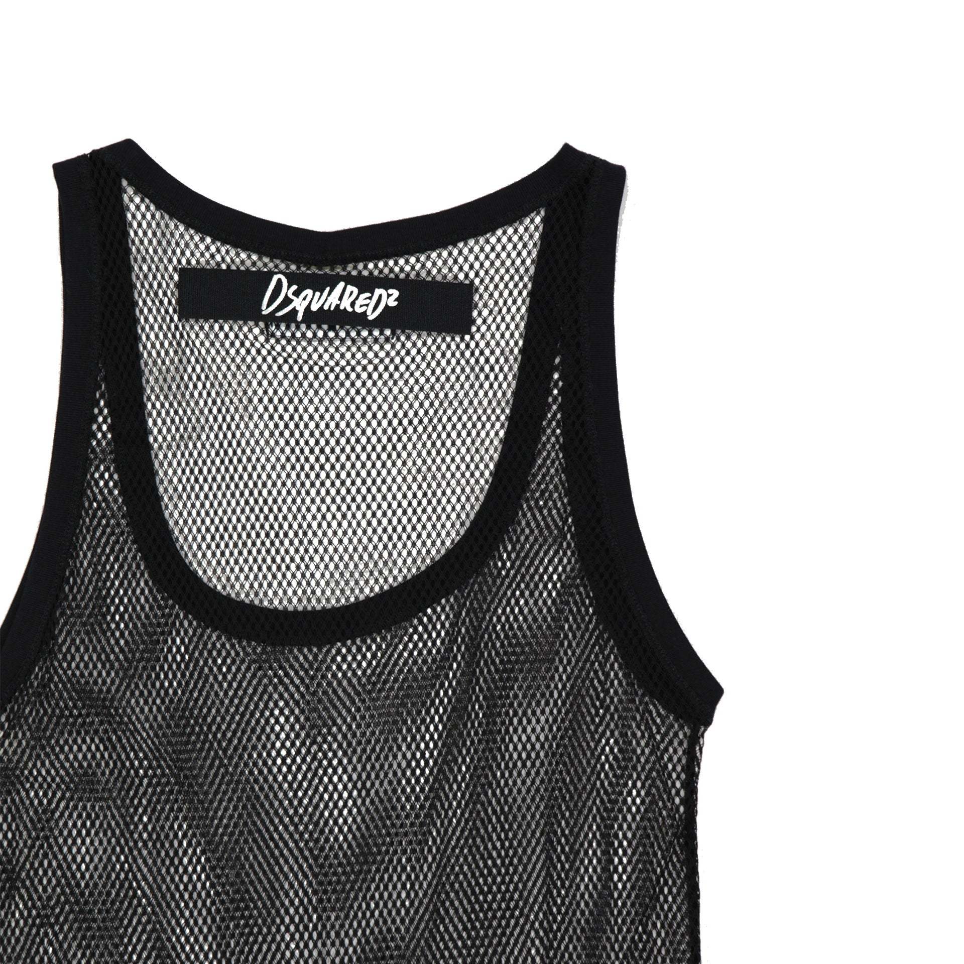 Dsquared2 Sleeveless Long Top In Black