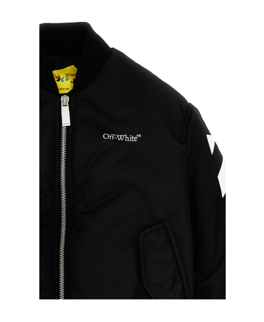 Off-white Diag-stripe Bomber Jacket In Black