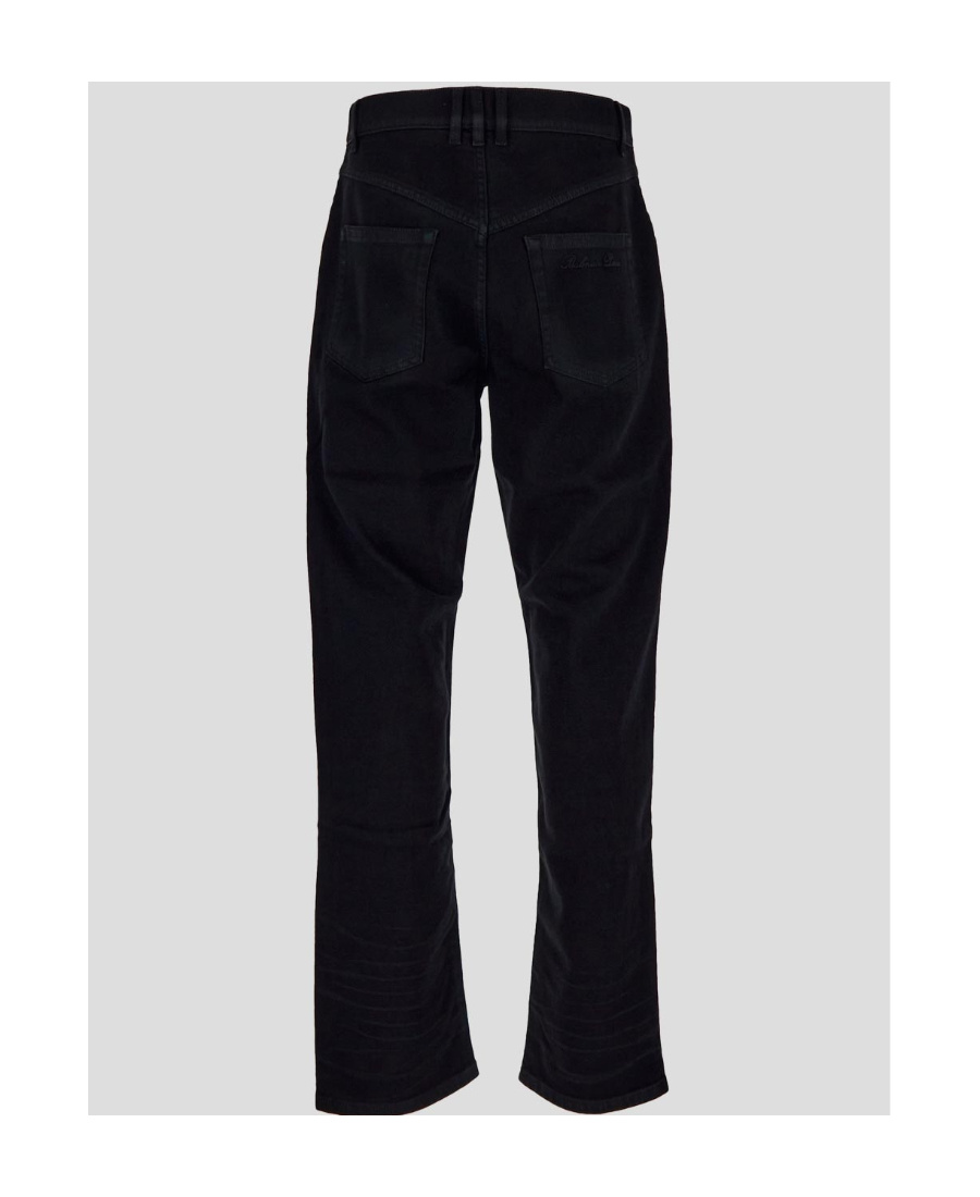 Balmain Regular Fit Denim Jeans With Chain Button Closure In Black