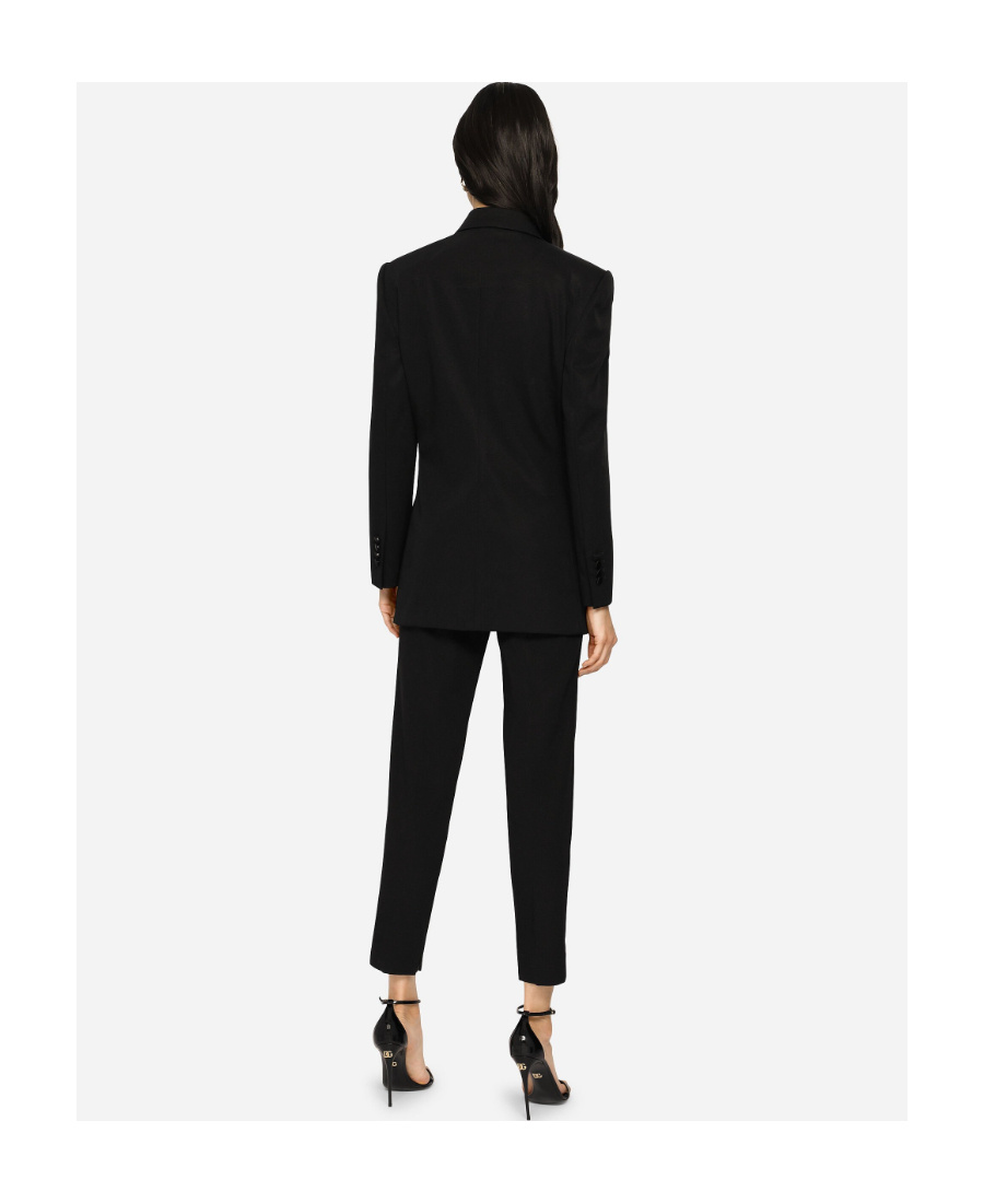Dolce & Gabbana Silk-lapels Double-breasted Blazer In Black