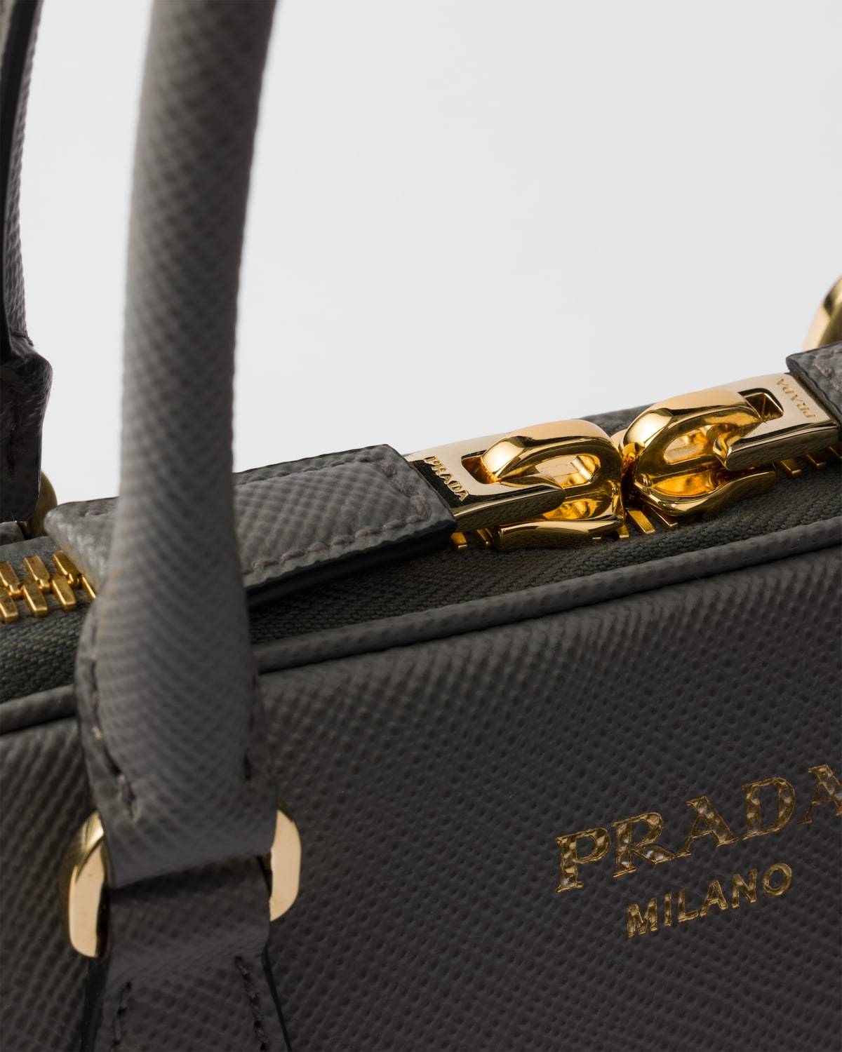 Prada Medium Saffiano Leather Tote Bag In Gray