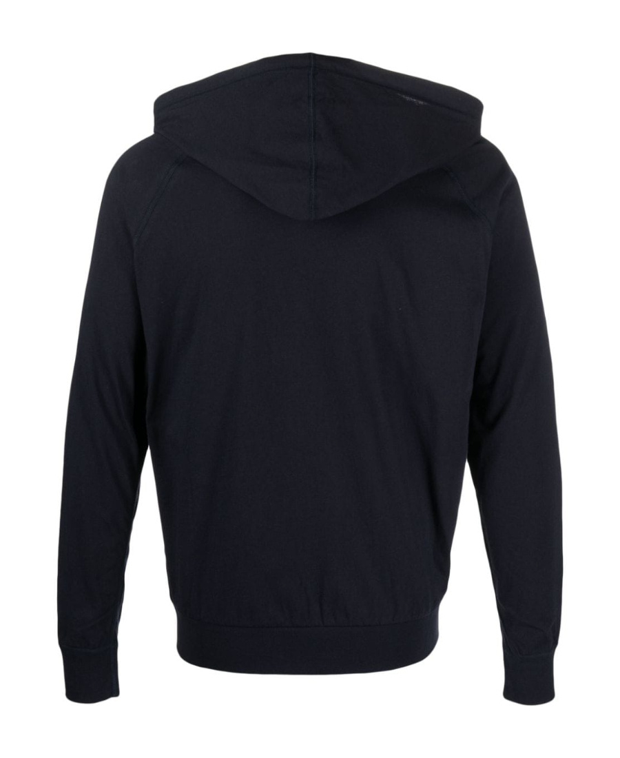 Shop Paul Smith Jersey Zip Lounge Hoodie In Black
