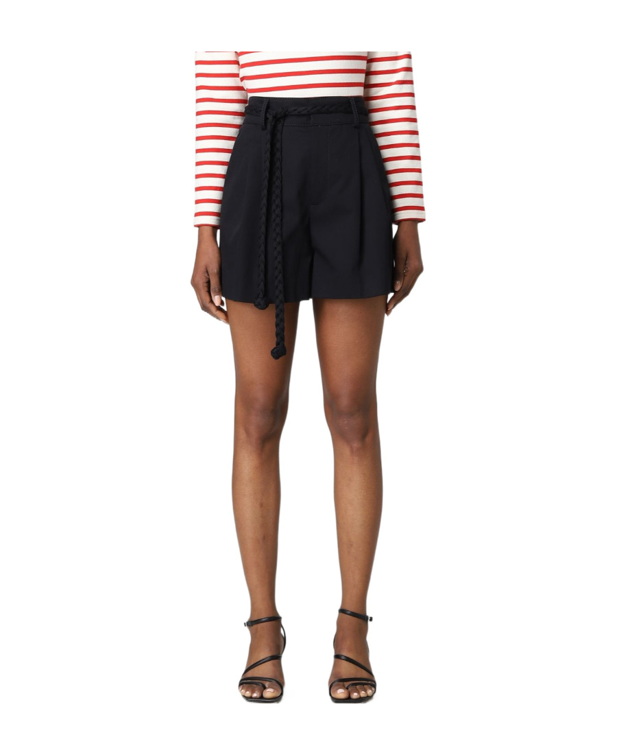 Red Valentino Belted Shorts In Black