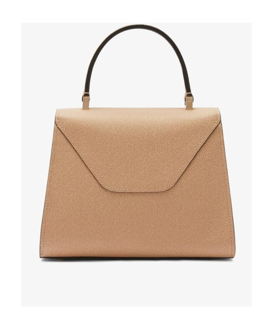 Valextra Tonal Plaque Crossbody Bag In Nude