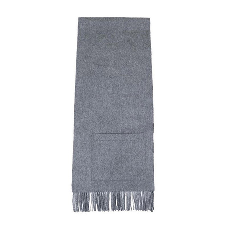 Burberry Cashmere Tassel Plaid Scarf In Gray