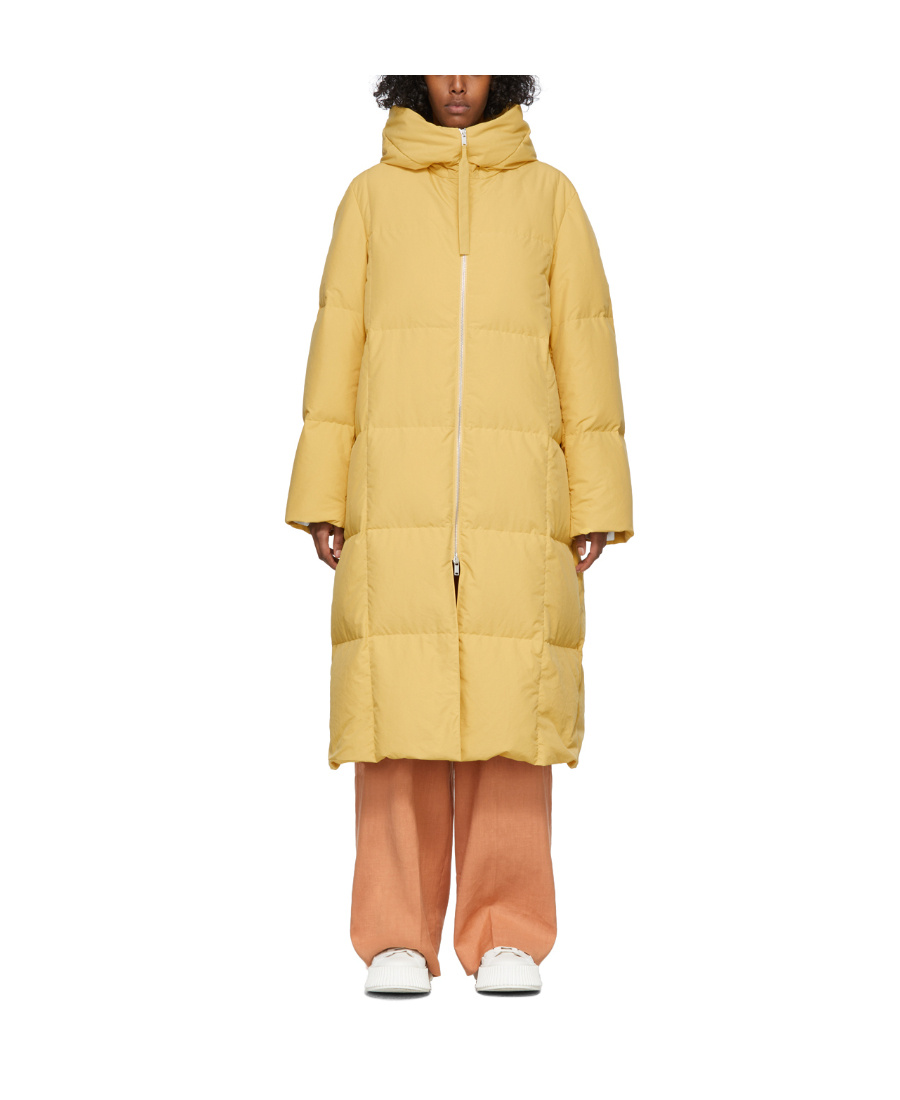 Jil Sander Long Medium-length Down Jacket In Nude
