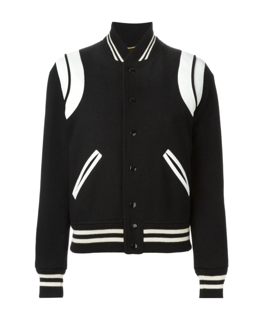 Saint Laurent Two-tone Varsity Jacket