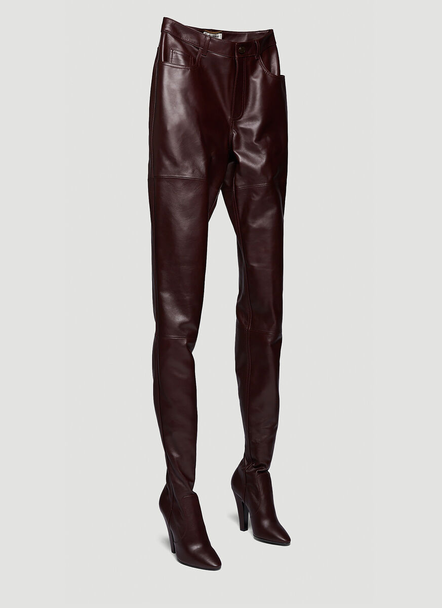 Saint Laurent 110mm Leather Pantaboots