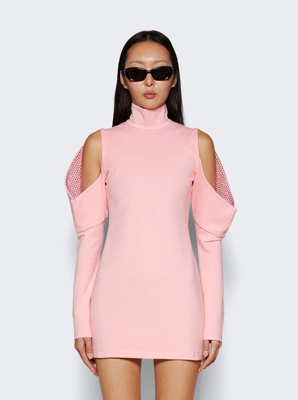 AREA CRYSTAL-EMBELLISHED MINIDRESS