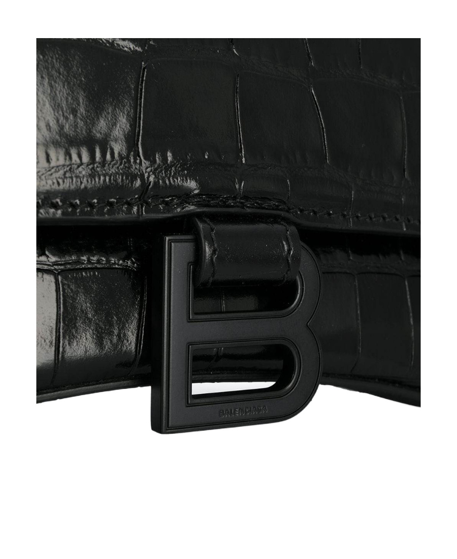 Balenciaga Mini Hourglass Handbag In Black