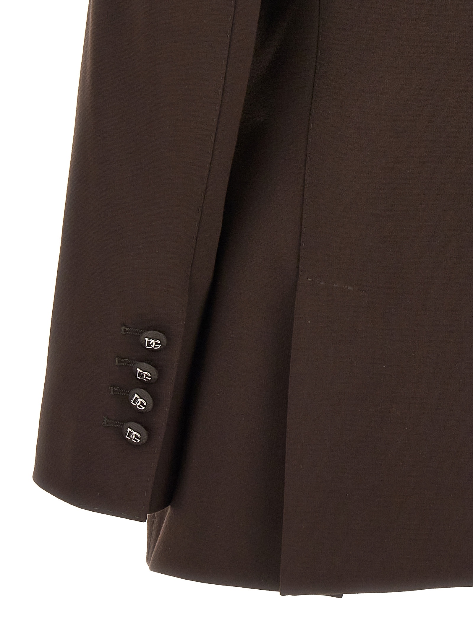 Dolce & Gabbana Single-breasted Logo-plaque Blazer In Black