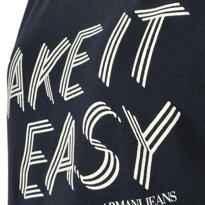 Shop Armani Jeans Print T-shirt In Black